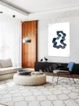 Abstract Wavy Curve Canvas Print for Living Room Home Decor – view 5