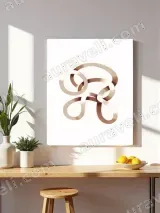 Abstract Intertwined Loops Canvas Wall Art for Living Room Home Decor – view 4