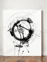 Abstract Circular Ink Splatter Wall Art for Living Room Bedroom Home Decor – view 2