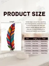Colorful Feather Canvas Wall Art for Living Room Bedroom Home Decor – вид 6