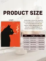 Black Cat Smoking Canvas Wall Art for Living Room Home Decor – вид 7