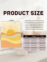 Boho Sun & Wavy Layers Canvas Wall Art for Living Room Home Decor – вид 7