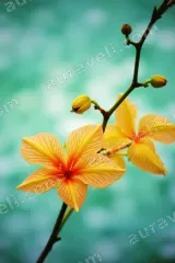 Vibrant Yellow Floral Canvas Wall Art for Bedroom Living framed modern home decor