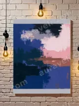 Abstract Color Block Canvas Wall Art for Living Room Home Decor