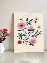 Floral Botanical Canvas Wall Art for Bedroom & Living Room Home Decor
