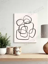 Abstract Geometric Line Art Canvas Wall Art for Living Room Decor – view 4