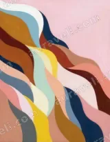 Abstract Colorful Waves Canvas Wall Art for Bedroom Living Room Decor wall art print