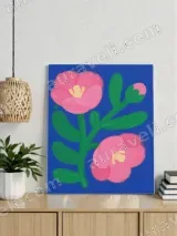 Floral Pink Flowers Canvas Wall Art for Living Room Bedroom Home Decor – вид 2