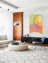 Abstract Colorful Curves Canvas Wall Art for Living Room Bedroom Home Decor – view 5