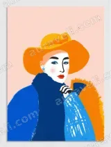 Pop Art Fashion Woman Canvas Wall Art for Home Decor – view 3