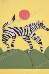 Playful Zebra Canvas Wall Art for Living Room Decor framed modern home
