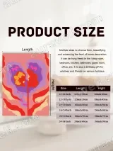 Vibrant Abstract Floral Canvas Wall Art for Living Room Decor – вид 7