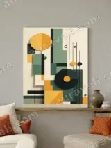 Geometric Abstract Canvas Wall Art for Living Room Home Decor