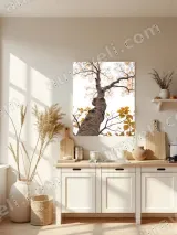 Tree Trunk with Yellow Leaves Canvas Wall Art for Living Room Home Decor – view 3