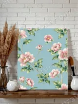 Pink Floral Canvas Wall Art for Bedroom & Living Room Home Decor