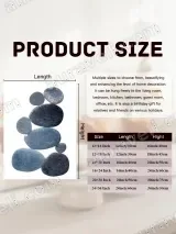 Blue Pebble Stacking Canvas Wall Art for Living Room Bedroom Home Decor – вид 7