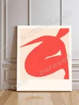 Abstract Red Figure Canvas Wall Art for Living Room Bedroom Home Decor