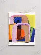 Abstract Colorful Geometric Canvas Wall Art for Living Room Home Decor – view 2