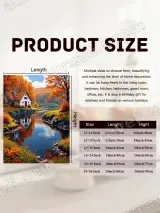 Autumn Cottage River Landscape Canvas Wall Art for Home Decor – view 7
