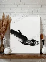 Abstract Black Brushstroke Canvas Wall Art for Minimalist Home Decor