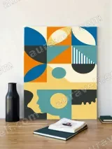 Abstract Geometric Shapes Canvas Wall Art for Living Room Home Decor – вид 3