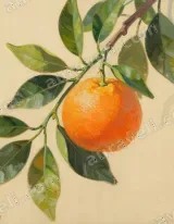Botanical Orange Branch Canvas Wall Art for Living Room Home Decor wall art print
