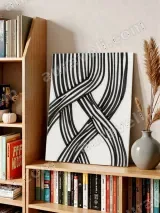 Abstract Intertwined Lines Canvas Wall Art for Living Room Home Decor – view 4