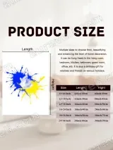 Abstract Blue Yellow Splash Canvas Wall Art for Living Room Home Decor – view 6