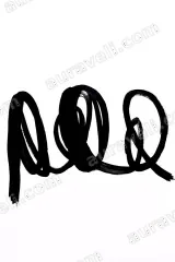 Abstract Letter Brushstroke Canvas Wall Art for Living Room framed modern home decor