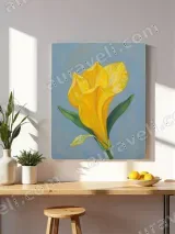 Yellow Lily Floral Canvas Wall Art for Living Room Bedroom Home Decor – view 4
