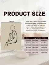 Minimalist Seated Figure Sketch Canvas Wall Art for Home Decor – view 7