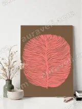 Pink Feather Canvas Wall Art for Living Room & Bedroom Home Decor