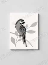 Monochrome Parrot Canvas Wall Art for Living Room Bedroom Home Decor – view 2