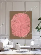 Pink Feather Canvas Wall Art for Living Room Bedroom Home Decor – view 3