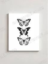 Black & White Butterfly Canvas Wall Art for Living Room Bedroom Home Decor – вид 2