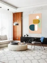 Abstract Geometric Shapes Canvas Wall Art for Living Room Home Decor – view 5