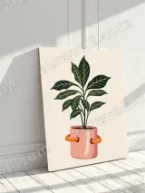 Modern Botanical Houseplant Canvas Wall Art for Living Room Decor – вид 3