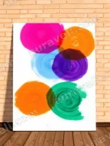 Abstract Colorful Circles Canvas Wall Art for Living Room Home Decor – view 2