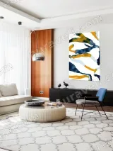 Abstract Fluid Lines Canvas Wall Art for Living Room Home Decor – view 5