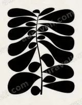 Abstract Botanical Leaf Canvas Wall Art for Living Room framed modern home decor