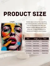 Pop Art Woman Portrait Graffiti Canvas Wall Art for Home Decor – вид 7