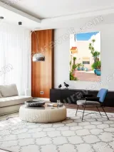 Mediterranean Courtyard Plants Canvas Wall Art for Home Decor – view 4
