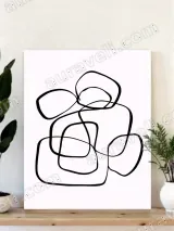 Abstract Minimalist Line Art Canvas Wall Art for Living Room Home Decor