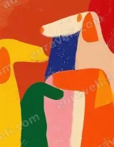Colorful Abstract Animal Canvas Wall Art for Living Room Decor living room wall art for modern home decor