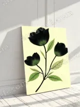 Black Green Floral Canvas Wall Art for Living Room Bedroom Home Decor – view 3