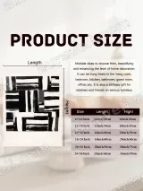 Abstract Black White Geometric Canvas Wall Art for Living Room Decor – view 7