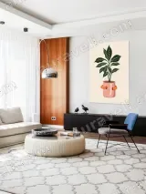 Modern Botanical Houseplant Canvas Wall Art for Living Room Decor – вид 4