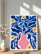 Abstract Floral Pink Vase Wall Art for Living Room & Bedroom Home Decor – view 5
