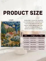 Whimsical Cottage Forest Landscape Canvas Wall Art for Living Room Decor – view 7