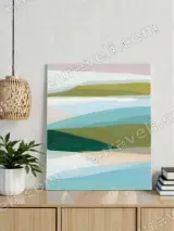 Abstract Color - Block Landscape Canvas Wall Art for Living Room Bedroom Home Decor – вид 3